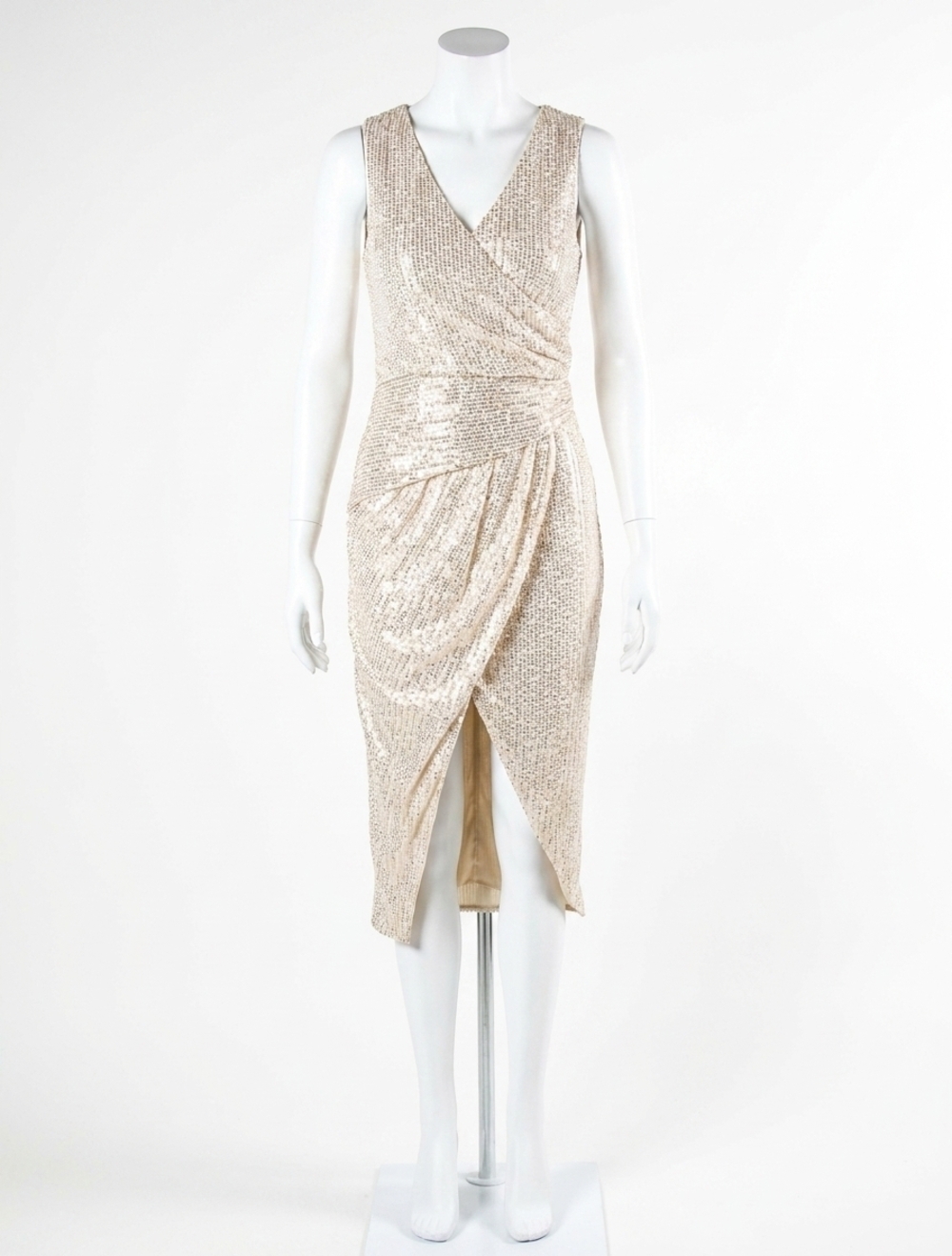 NEW VINE & LOVE simone sequin dress in champagne